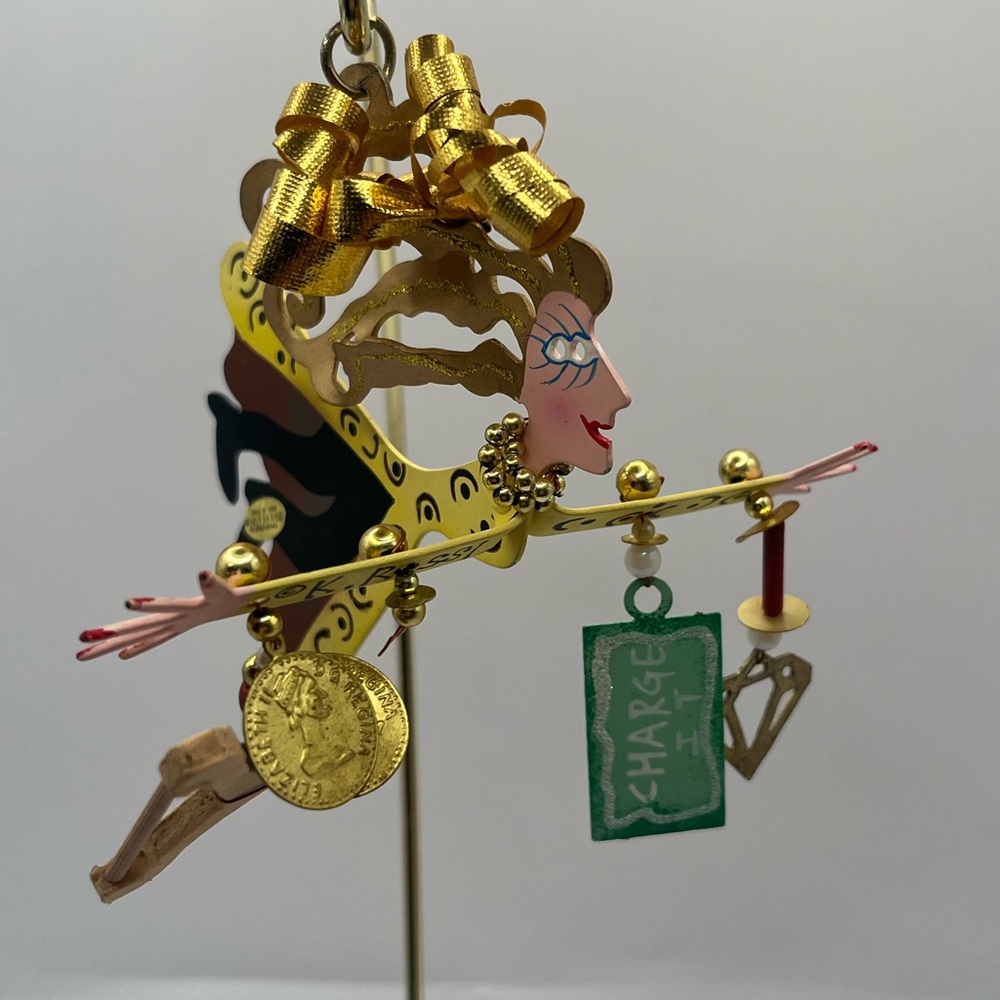 KAREN ROSSI SILVESTRI Flight "Charge It" Multicolor Metal Ornament - Picture 2 of 5